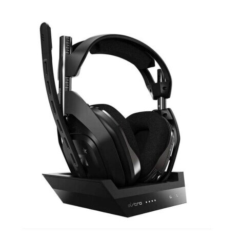 Casti Gaming Logitech ASTRO A50 Wireless, Microfon + Statie incarcare, PlayStation